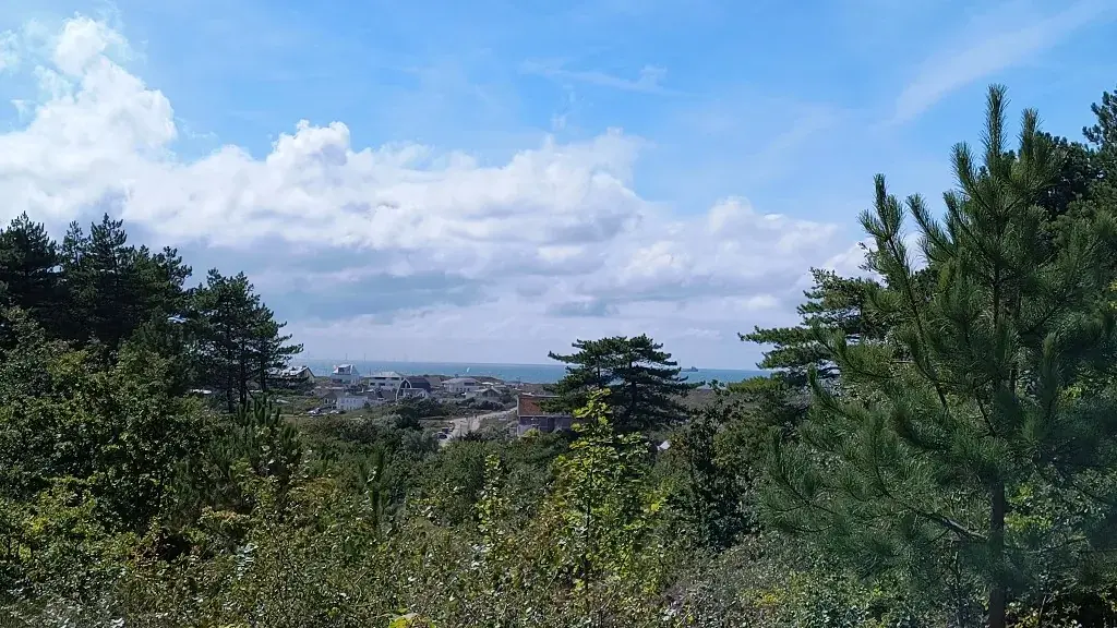 View from the dunes over Bergen aan Zee and the North Sea