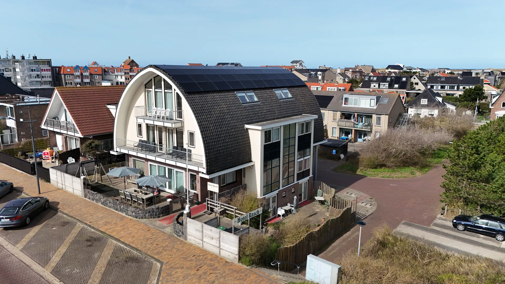 Hotel Rasch, drone photo from front right